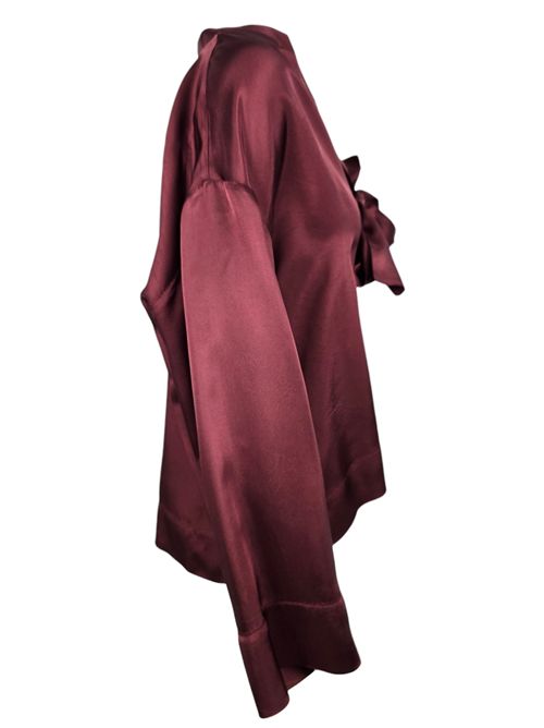 camicia donna raso fiocco bordeaux ( Nude ) | 1103W2566211